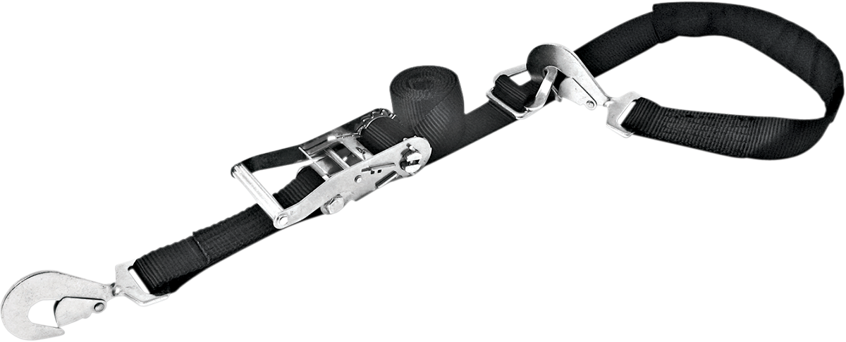 POWERTYE MFG. 35282 Heavy - Duty 2 - Inch Black Tie - Down Axle Strap with Secure Locking Ratchet - Kelly Motorsports