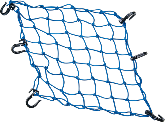 POWERTYE MFG. Adjustable Cargo Net Blue 50153 - Secure 2" Mesh for Cargo Transportation - Kelly Motorsports