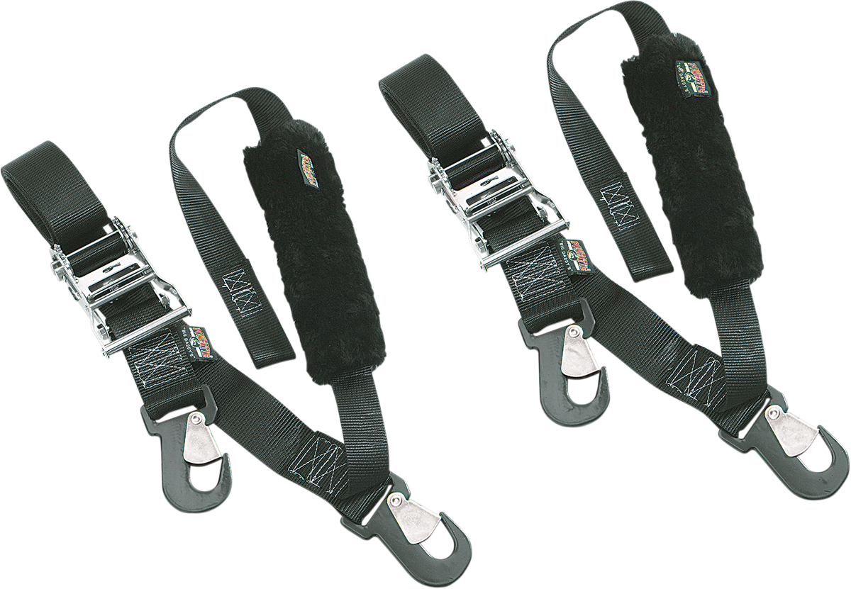 POWERTYE MFG. Big Daddy Tie - Downs 2 - Inch with Ratchet and Snap - Hook Ends, Model 32582 - S - Kelly Motorsports