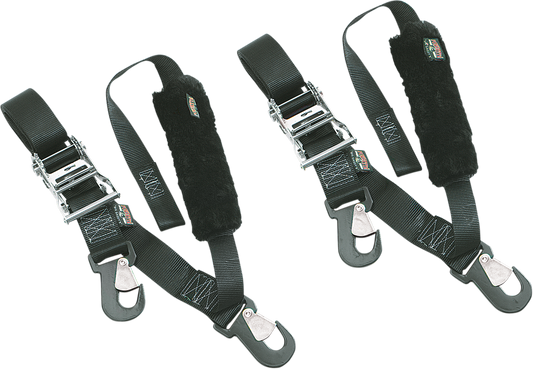 POWERTYE MFG. Big Daddy Tie - Downs 2 - Inch with Ratchet and Snap - Hook Ends, Model 32582 - S - Kelly Motorsports