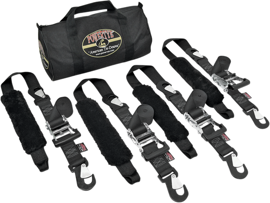 POWERTYE MFG. Big Daddy Trailer Kit - 2 inch x 6 - 1/2 feet with Heavy - Duty Ratchet and Sheepskin Sleeve, Model TRAILERKIT - 102 - Kelly Motorsports