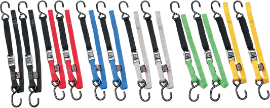 POWERTYE MFG. Soft - Tye Tie - Downs 1 inch x 5 - 1/2 feet, Silver (Part Number 23624) - Kelly Motorsports