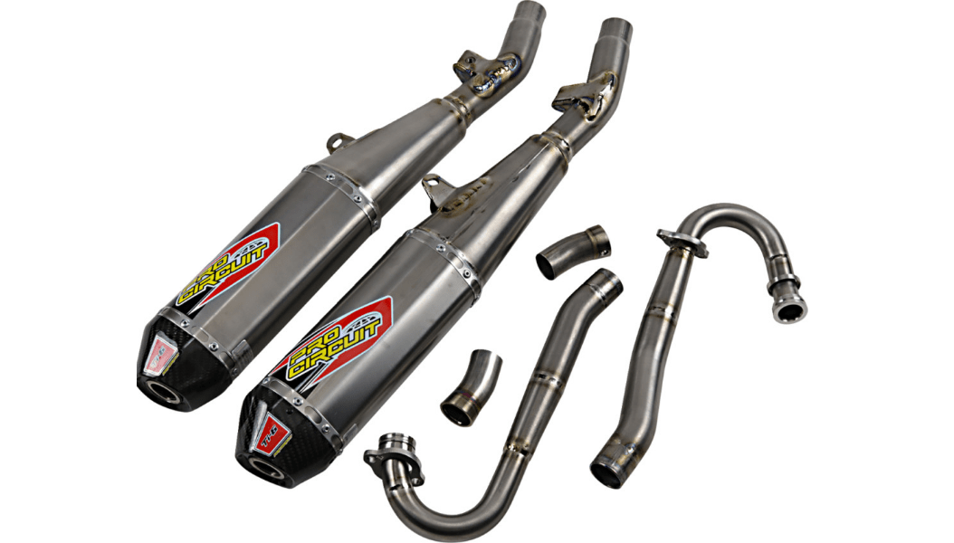 PRO CIRCUIT Ti 6 Ti Dual Exhaust System 18-19 Honda CRF250R/CRF250RX - Kelly Motorsports