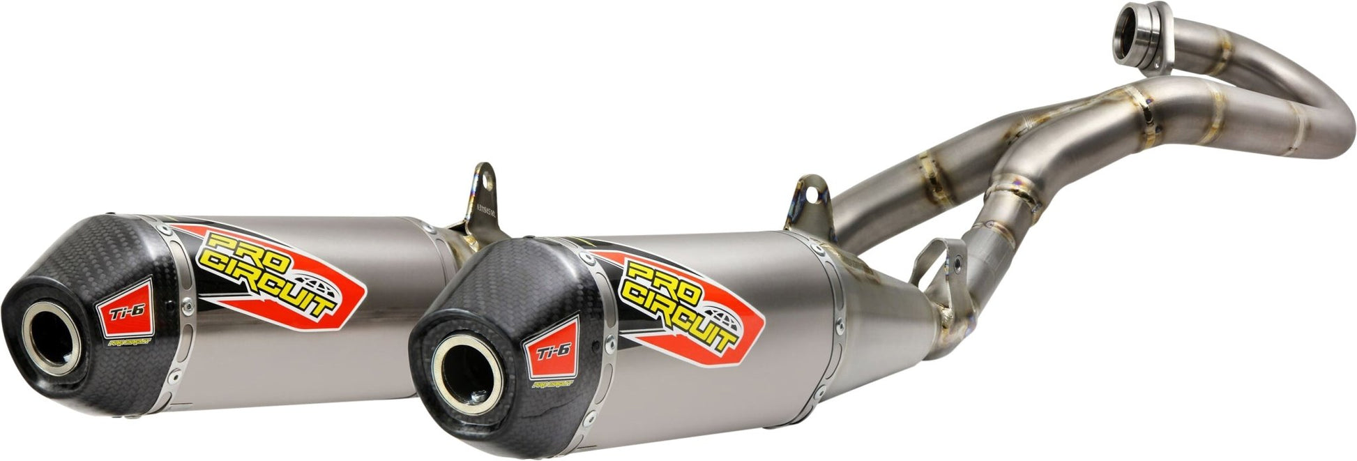 PRO CIRCUIT Ti 6 Ti Dual Exhaust System 18-19 Honda CRF250R/CRF250RX - Kelly Motorsports