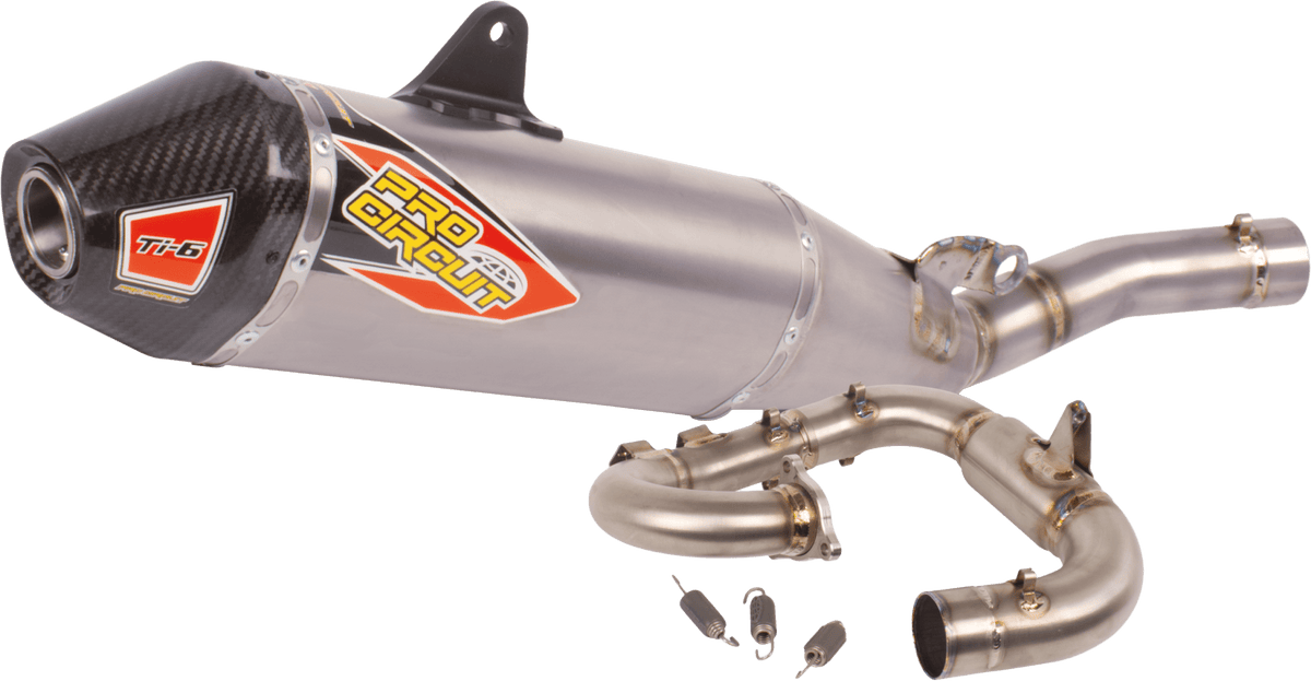 PRO CIRCUIT Ti-6 Titanium Exhaust System with Carbon End Cap - Part 0332645F - Kelly Motorsports