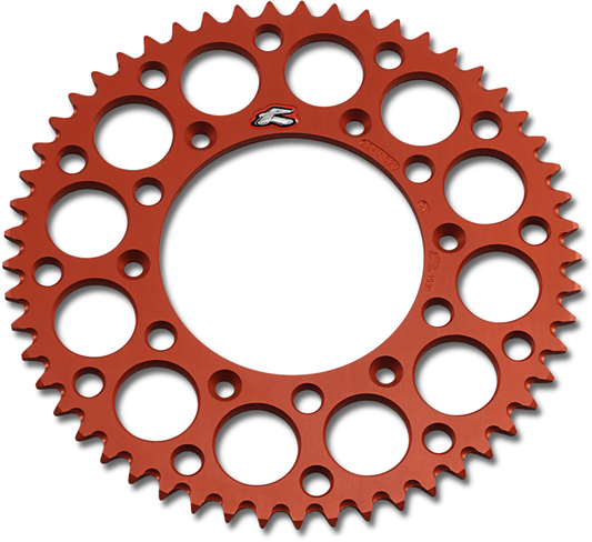 RENTHAL 224U-520-53GPOR Rear Sprocket - Aluminum - 53 Tooth - Orange - Kelly Motorsports