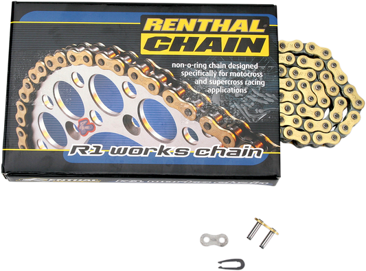Renthal 428 R1 Works Chain - 140 Links C277 for High-Powered Mini Racing Machines - Kelly Motorsports