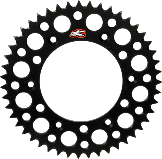 Renthal 441U-428-47GPBK Aluminum Rear Sprocket for Gas Gas, Husqvarna, KTM - 47 Tooth, Black - Kelly Motorsports