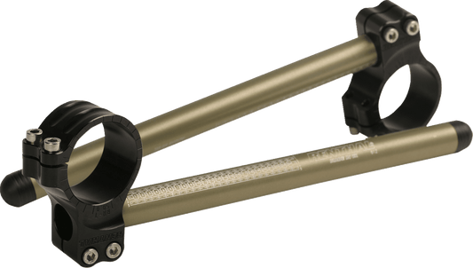 RENTHAL CL100 Replacement Clip-On Handlebar - 50 mm - Black Aluminum for Racing Motorcycles - Kelly Motorsports