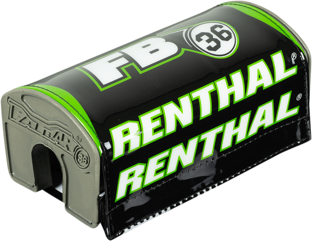 RENTHAL Fatbar36™ Black/Green Bar Pad P345 for Motorcycle Handlebars - Kelly Motorsports