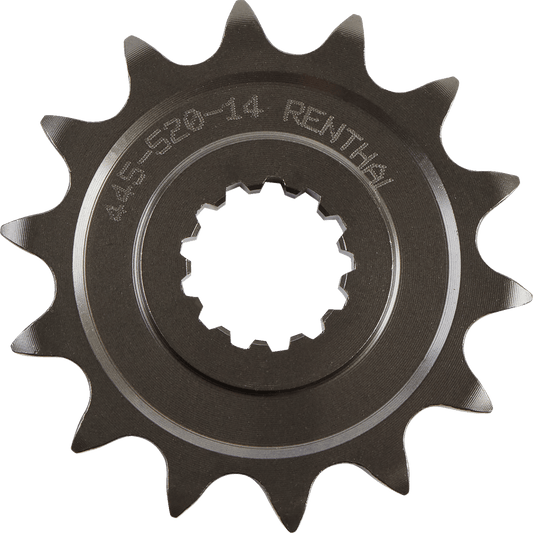RENTHAL Front Sprocket 14 Tooth for Kawasaki 445-520-14P - CNC Machined Nickel-Chromoly Alloy Steel - Kelly Motorsports