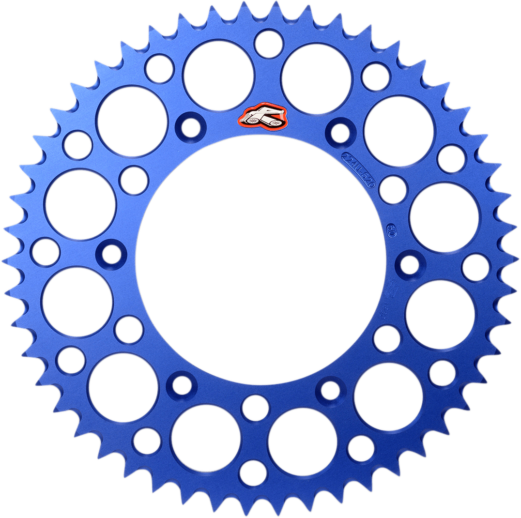 RENTHAL Rear Sprocket - Aluminum 50 Tooth for Suzuki/Yamaha – Blue (Part Number 121U-428-50GPBU) - Kelly Motorsports