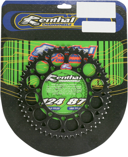 RENTHAL Rear Sprocket - Aluminum 52 Tooth for Kawasaki 191U-420-52GEBK - Kelly Motorsports