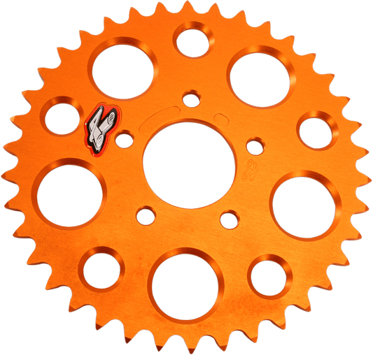 RENTHAL Rear Sprocket for KTM 480, 38 Tooth, Aluminum, Orange - Part Number 480 - 415-38P-OR - Kelly Motorsports