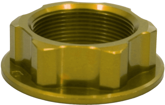 RFX FXSN 10100 99YL Steering Stem Nut for Honda, Yamaha, Suzuki - Yellow Finish - Kelly Motorsports