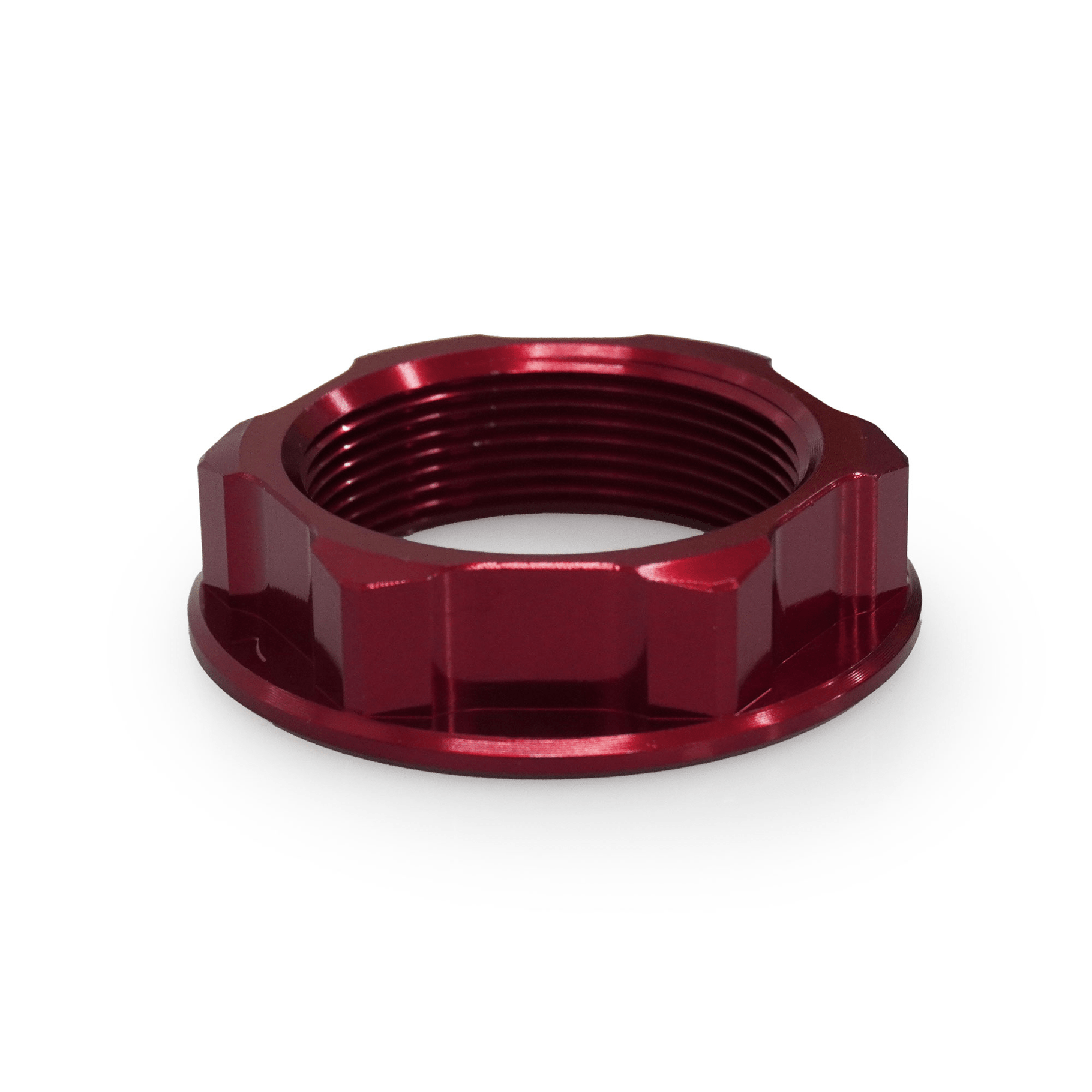 RFX FXSN 10200 99RD Steering Stem Nut - Red for Bicycle Handlebar and Fork Assembly - Kelly Motorsports