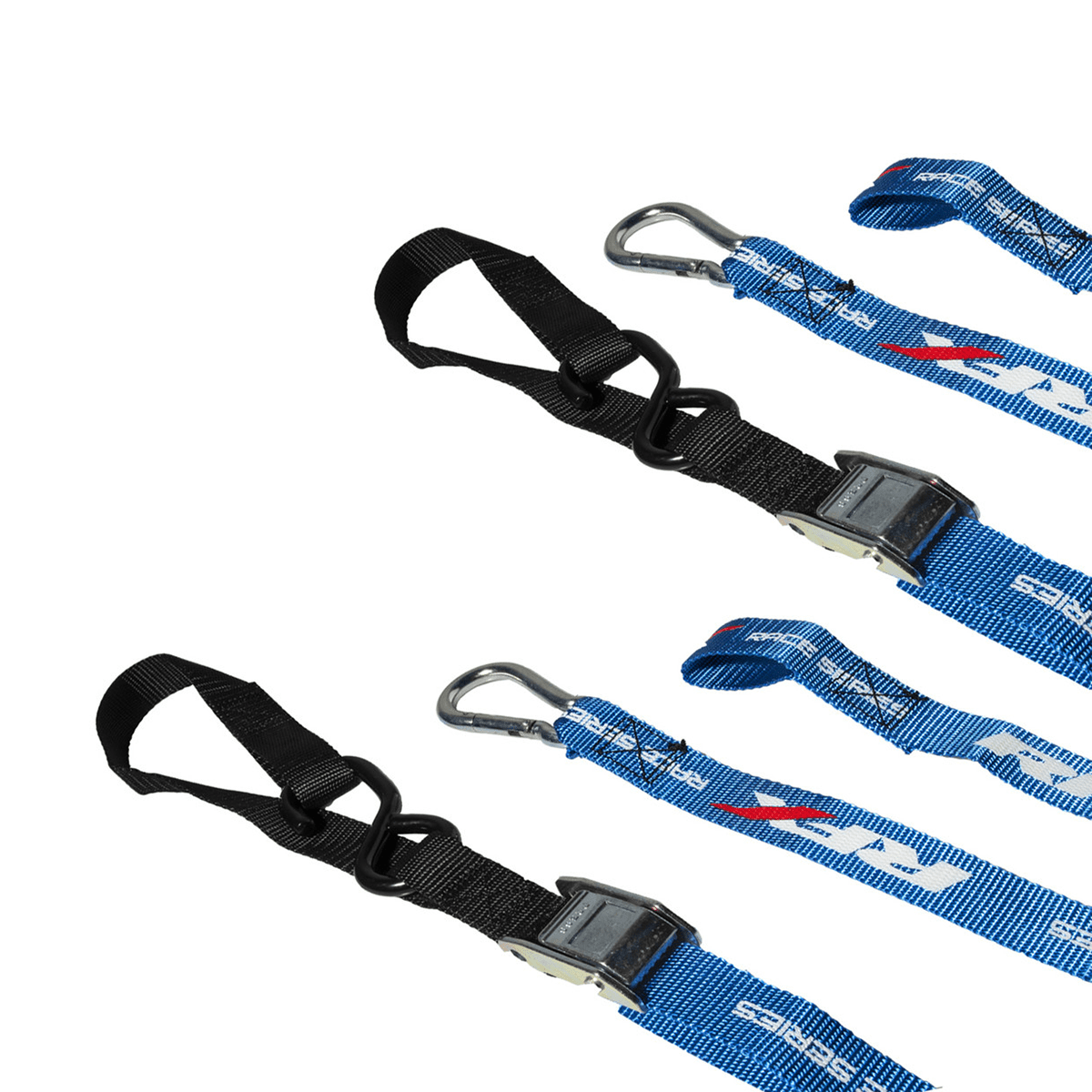 RFX FXTD 30000 55GB Race Series Motorcycle Tie Downs with Carabiner and Extension Loop - Kelly Motorsports