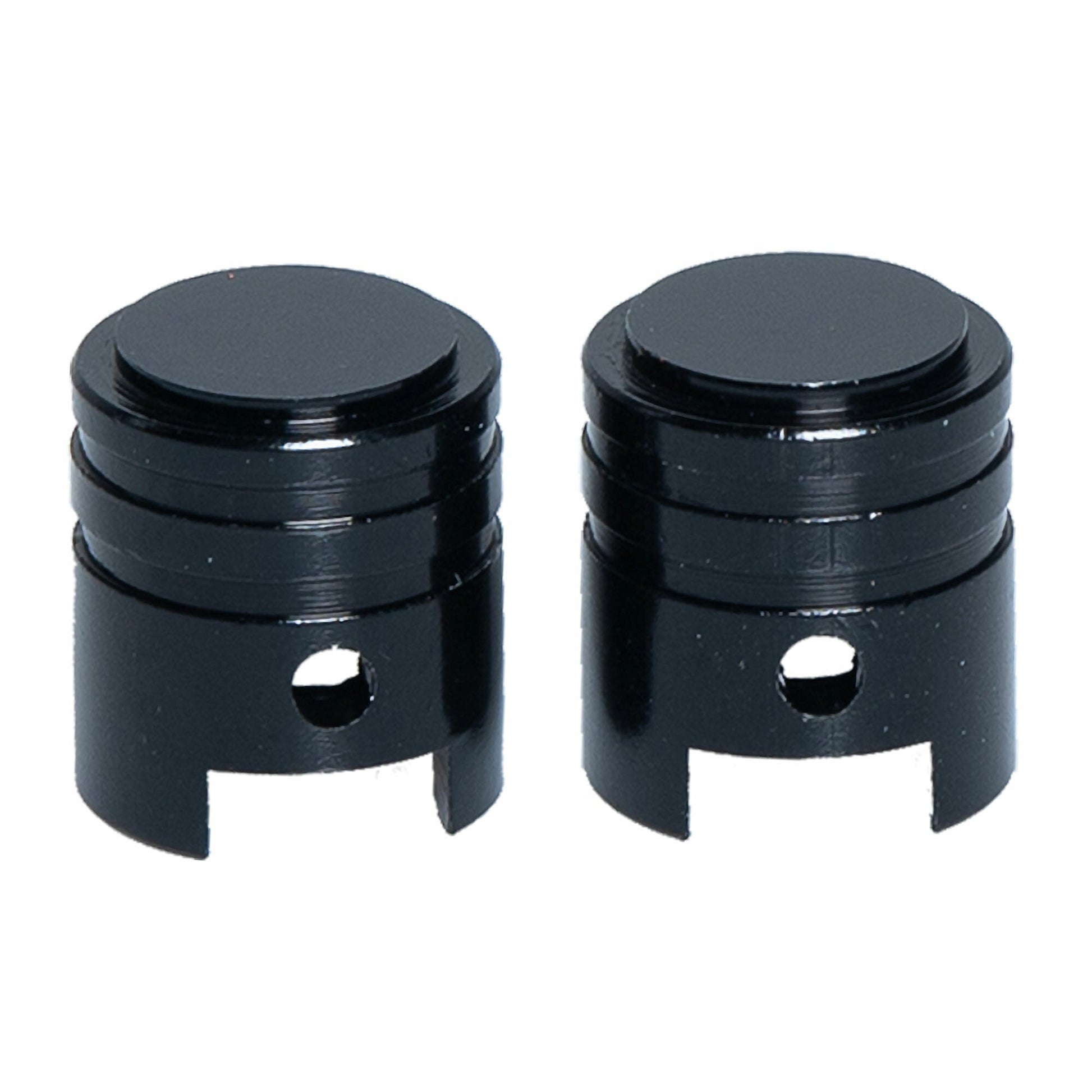 RFX FXVC 10000 00BK Aluminum Valve Caps - Pair in Black - Kelly Motorsports