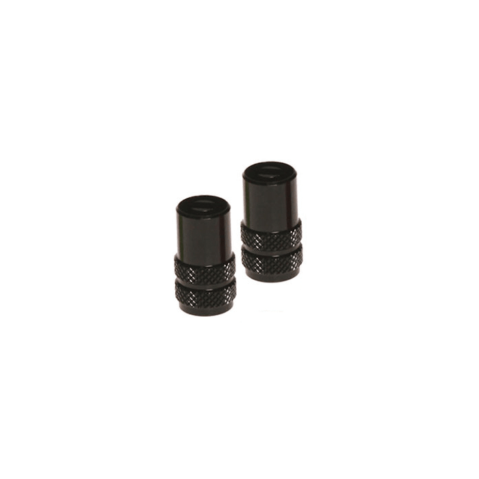 RFX FXVC 30000 00BK Aluminum Valve Caps - Black, 2 Pack - Kelly Motorsports