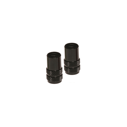 RFX FXVC 30000 00BK Aluminum Valve Caps - Black, 2 Pack - Kelly Motorsports