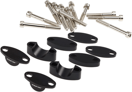 RFX Race Series Handlebar Riser Kit 1 1/8 inch in Black – Adjustable 25mm to 40mm Elevation - Kelly Motorsports