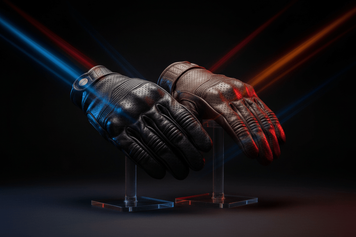RST Roadster 3 CE Leather Motorcycle Gloves - Kelly Motorsports
