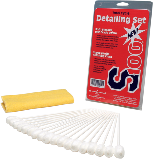 S100 Polish Detailing Set 12025D - Includes Flexible Swabs & Ultra - Soft Dusting Cloth for Precise Cleaning and Polishing - Kelly Motorsports