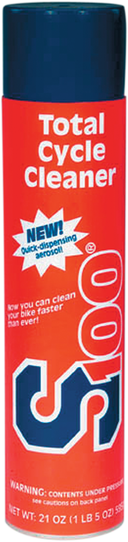 S100 Total Cycle Cleaner Aerosol 21 oz. - Effective Bike and Motorcycle Surface Cleaner - Part Number 12600A - Kelly Motorsports