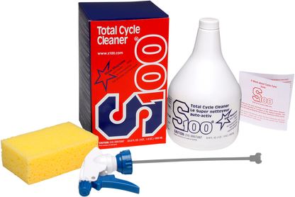 S100 Total Cycle Cleaner Deluxe Kit - 1 Quart - Part Number 12001B by S100 - Kelly Motorsports