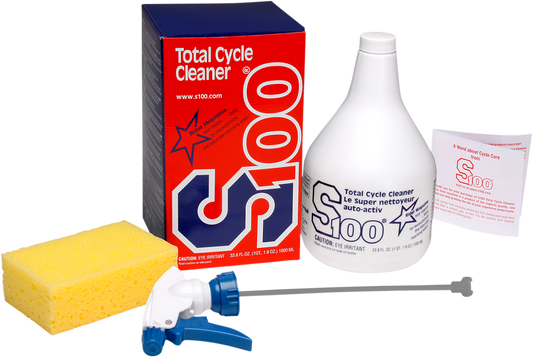 S100 Total Cycle Cleaner Deluxe Kit - 1 Quart - Part Number 12001B by S100 - Kelly Motorsports