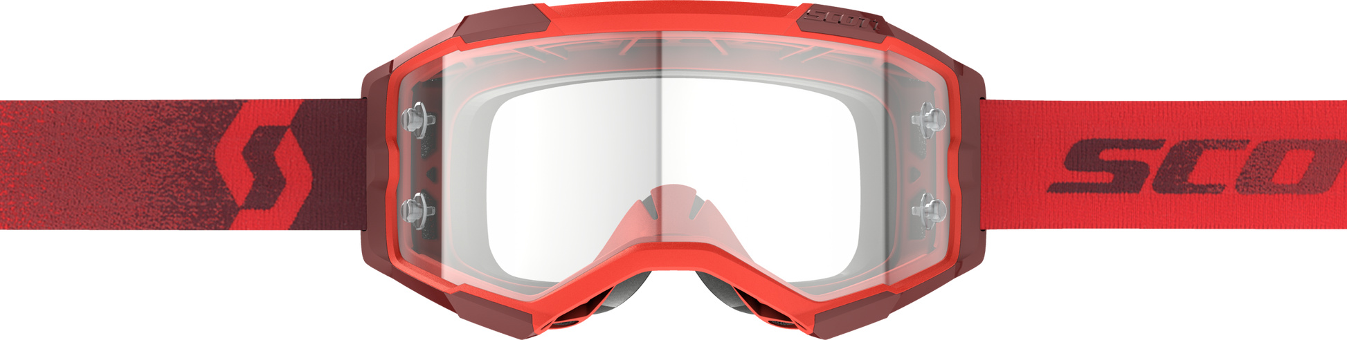 SCOTT Fury Goggle Red Clear Works with Anti - Fog and Wide Field of Vision - Kelly Motorsports