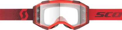 SCOTT Fury Goggle Red Clear Works with Anti - Fog and Wide Field of Vision - Kelly Motorsports