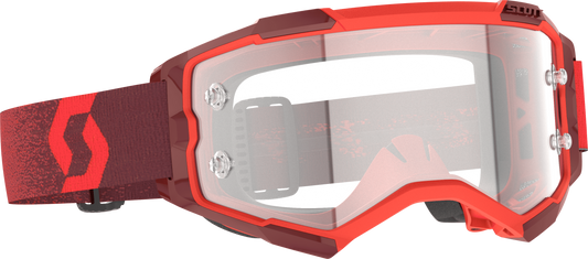 SCOTT Fury Goggle Red Clear Works with Anti - Fog and Wide Field of Vision - Kelly Motorsports