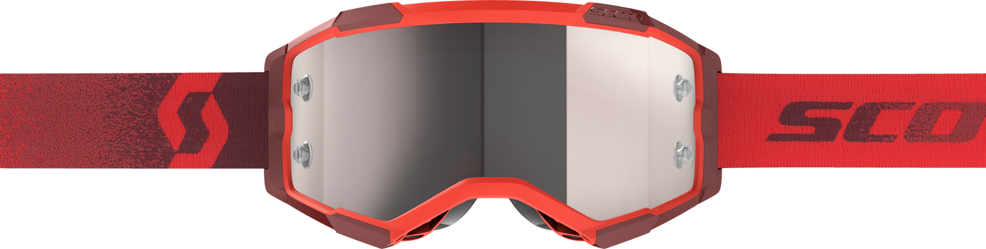 SCOTT Fury Goggle Red Silver Chrome Works with True View Lens and Anti - Fog Coating - Kelly Motorsports
