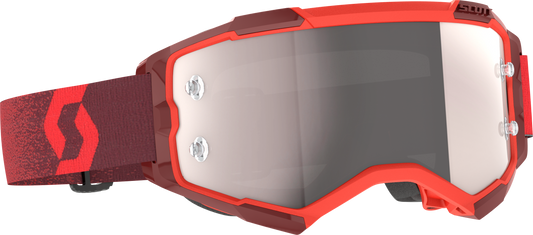 SCOTT Fury Goggle Red Silver Chrome Works with True View Lens and Anti - Fog Coating - Kelly Motorsports