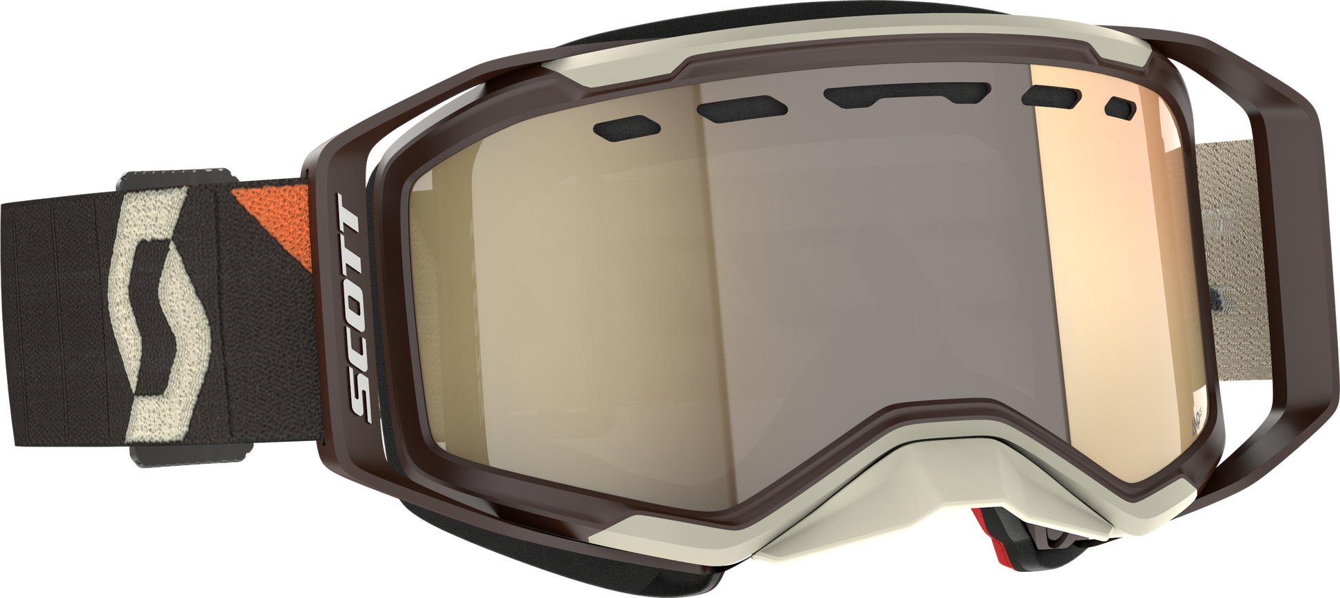 SCOTT Prospect 2.0 SMB Snowmobile Goggle – Beige/Brown with LS Bronze Chrome Lens - Kelly Motorsports