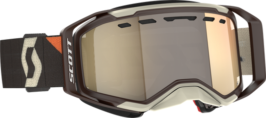 SCOTT Prospect 2.0 SMB Snowmobile Goggle – Beige/Brown with LS Bronze Chrome Lens - Kelly Motorsports