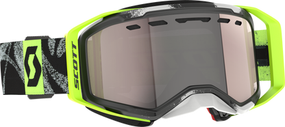 SCOTT Prospect 2.0 SMB Snowmobile Goggle – Chrome Black with Safety Yellow Enhancer Silver Lens - Kelly Motorsports