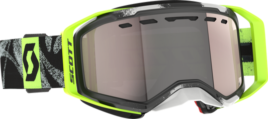SCOTT Prospect 2.0 SMB Snowmobile Goggle – Chrome Black with Safety Yellow Enhancer Silver Lens - Kelly Motorsports