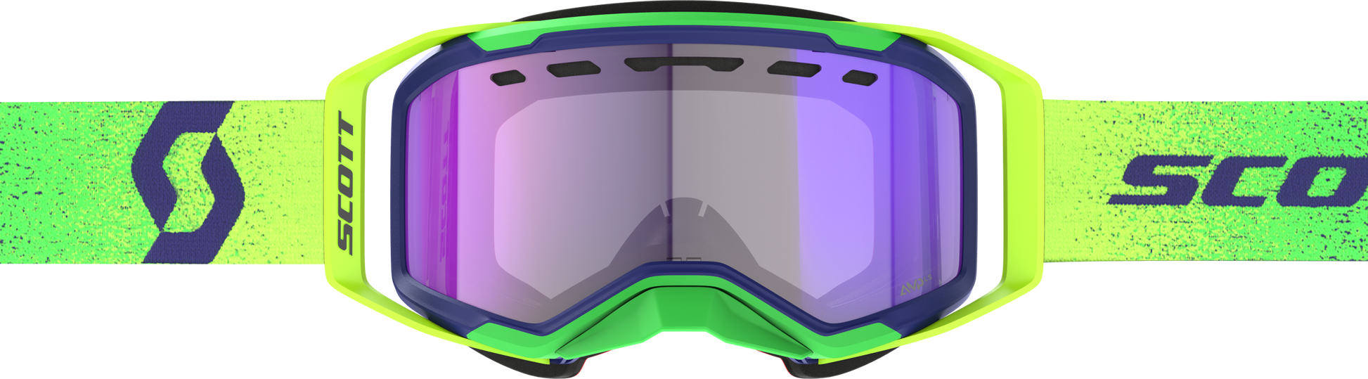 SCOTT Prospect 2.0 SMB Snowmobile Goggle with Yellow Lens and Blue Chrome Finish - Kelly Motorsports