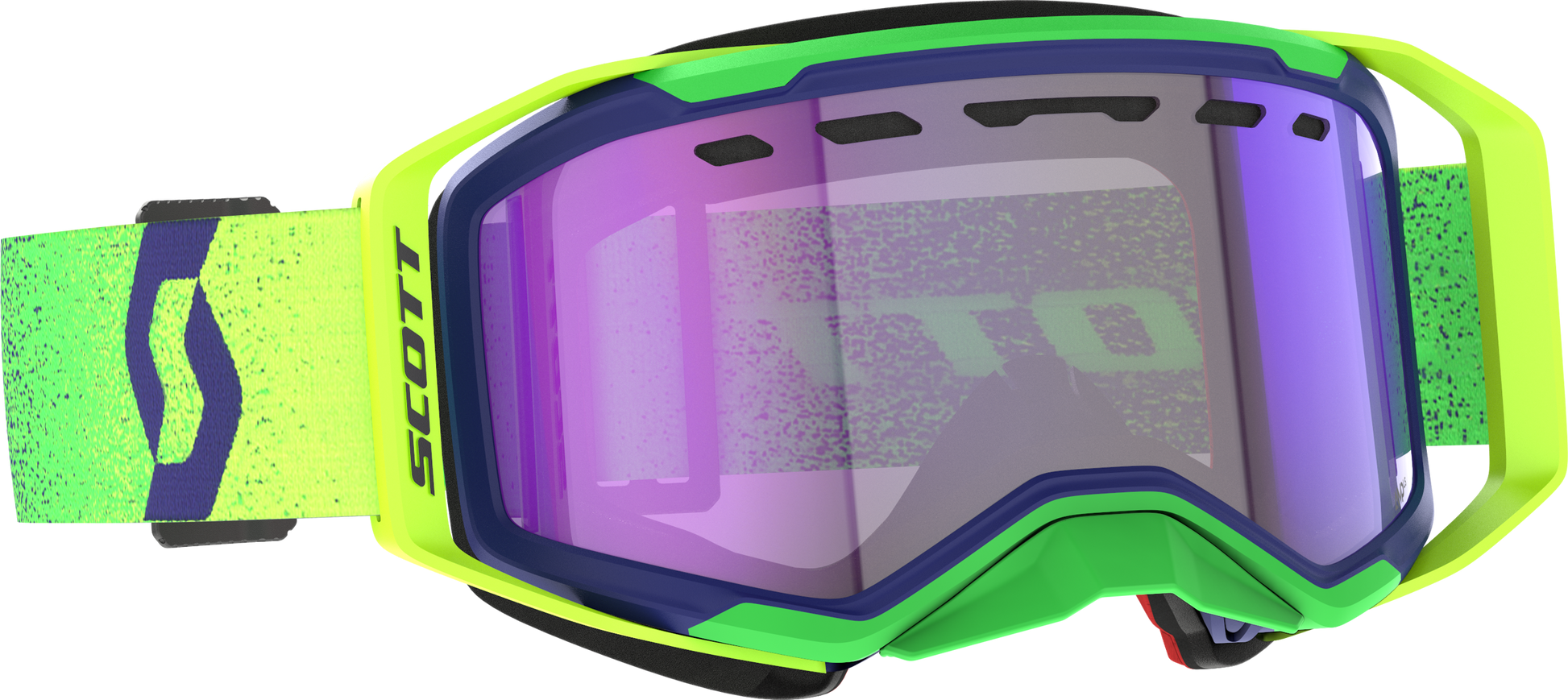 SCOTT Prospect 2.0 SMB Snowmobile Goggle with Yellow Lens and Blue Chrome Finish - Kelly Motorsports