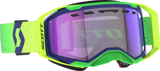 SCOTT Prospect 2.0 SMB Snowmobile Goggle with Yellow Lens and Blue Chrome Finish - Kelly Motorsports