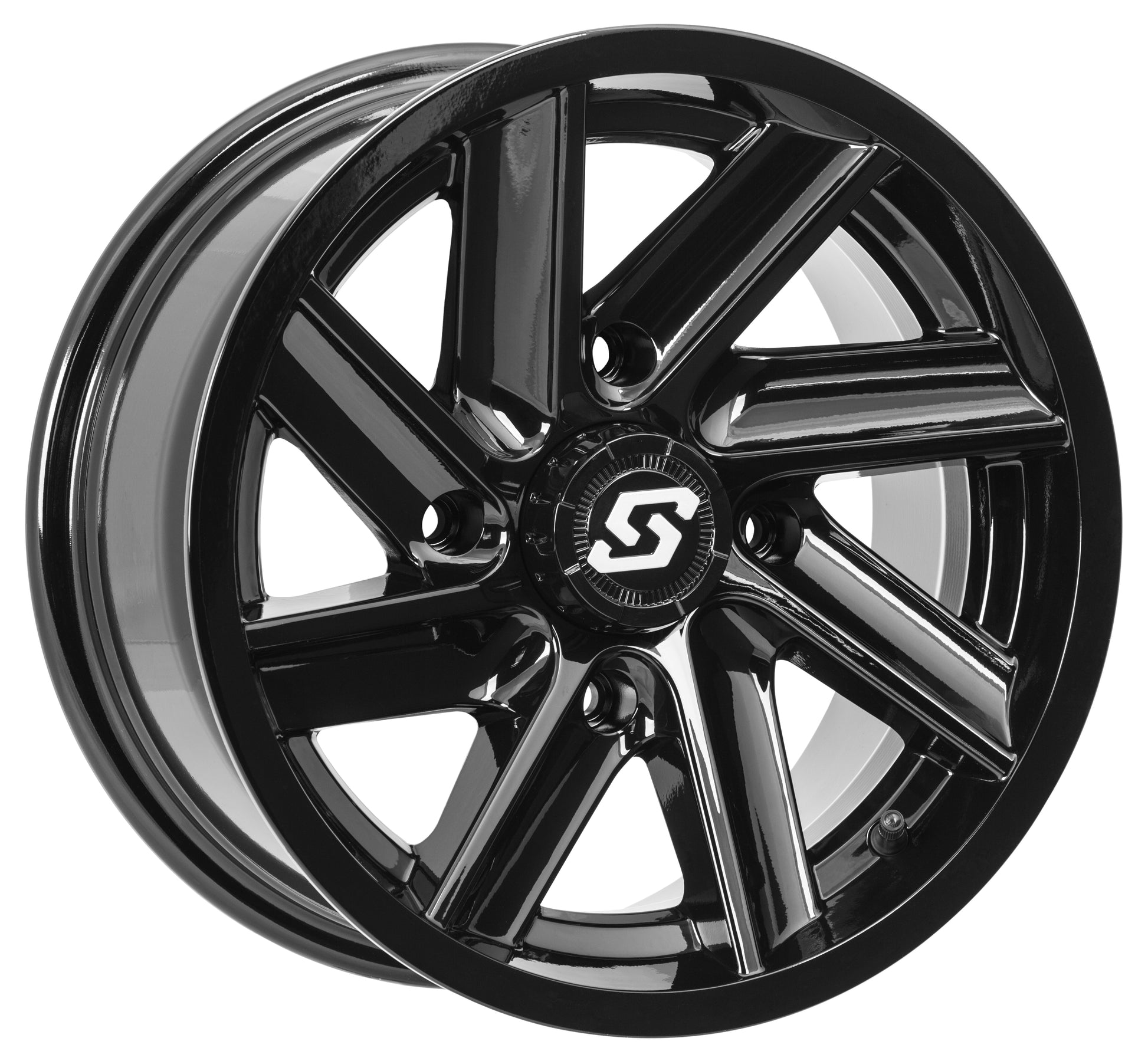 Sedona A85B - 47037 - 52S Chopper 14x7 ATV/UTV Wheel in Black with Machined Blades - Kelly Motorsports
