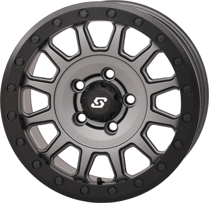 Sedona Adapt Wheel 15x7 5+2 Matte Gun Metal Grey - Dual - Drilled ATV/UTV Beadlock Rim - Kelly Motorsports