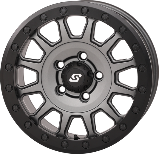 Sedona Adapt Wheel 15x7 5+2 Matte Gun Metal Grey - Dual - Drilled ATV/UTV Beadlock Rim - Kelly Motorsports