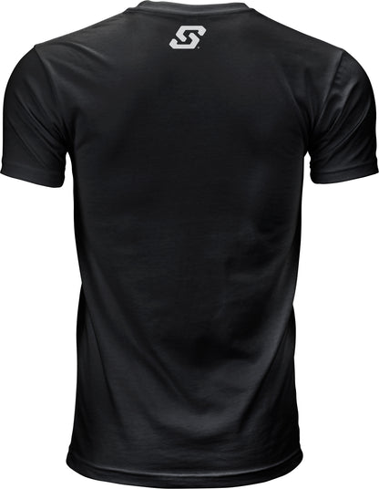 Sedona Black Medium Crew Neck T-Shirt - 60% Ring - Spun Cotton and 40% Polyester Blend - Kelly Motorsports