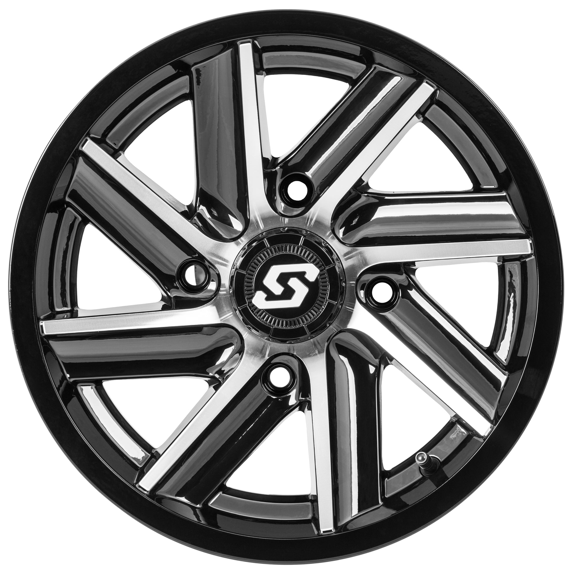 Sedona Chopper Wheel 14x7 - 4/110 Bolt Pattern - Black Machined Finish - Kelly Motorsports
