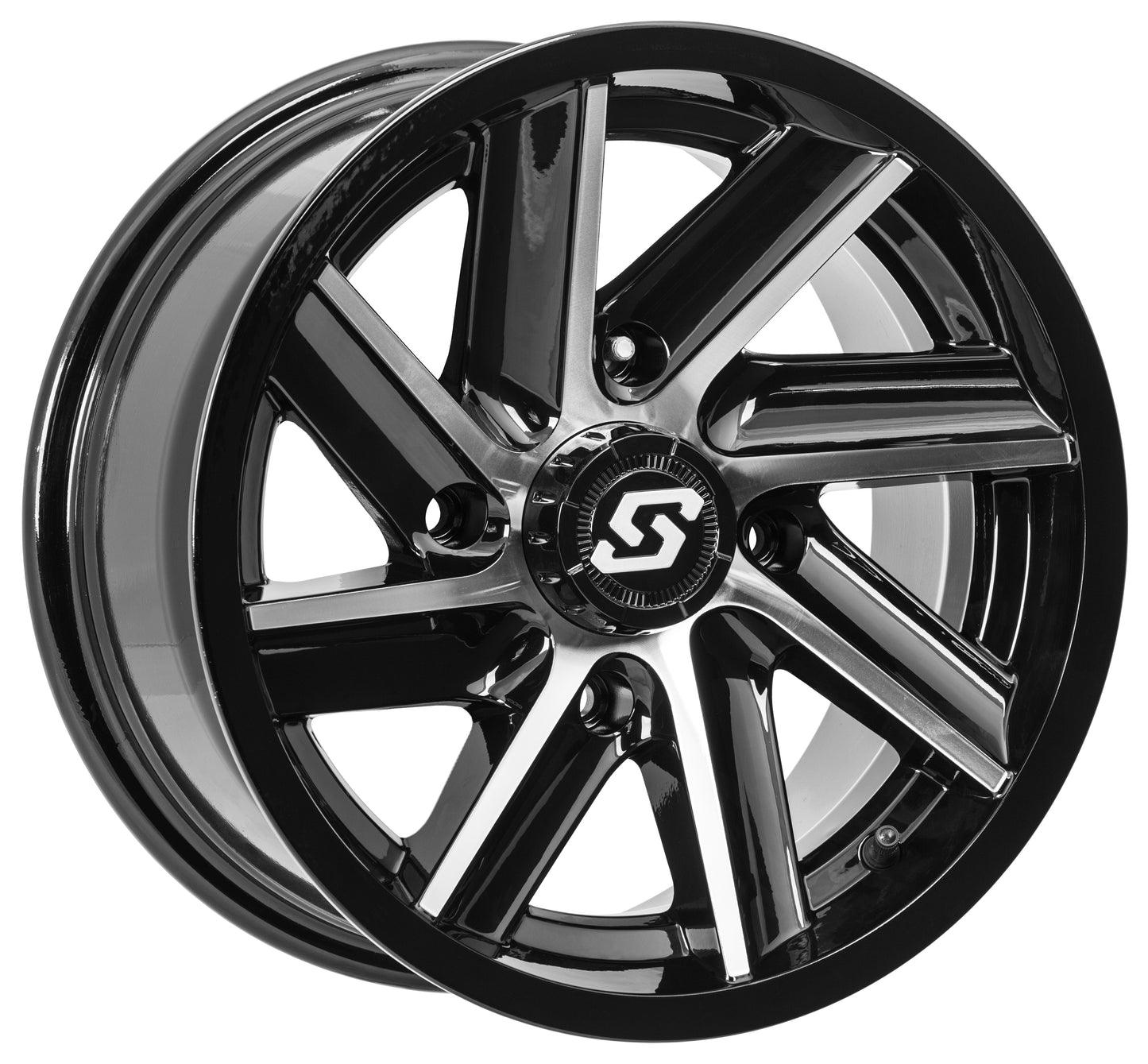 Sedona Chopper Wheel 14x7 - 4/110 Bolt Pattern - Black Machined Finish - Kelly Motorsports