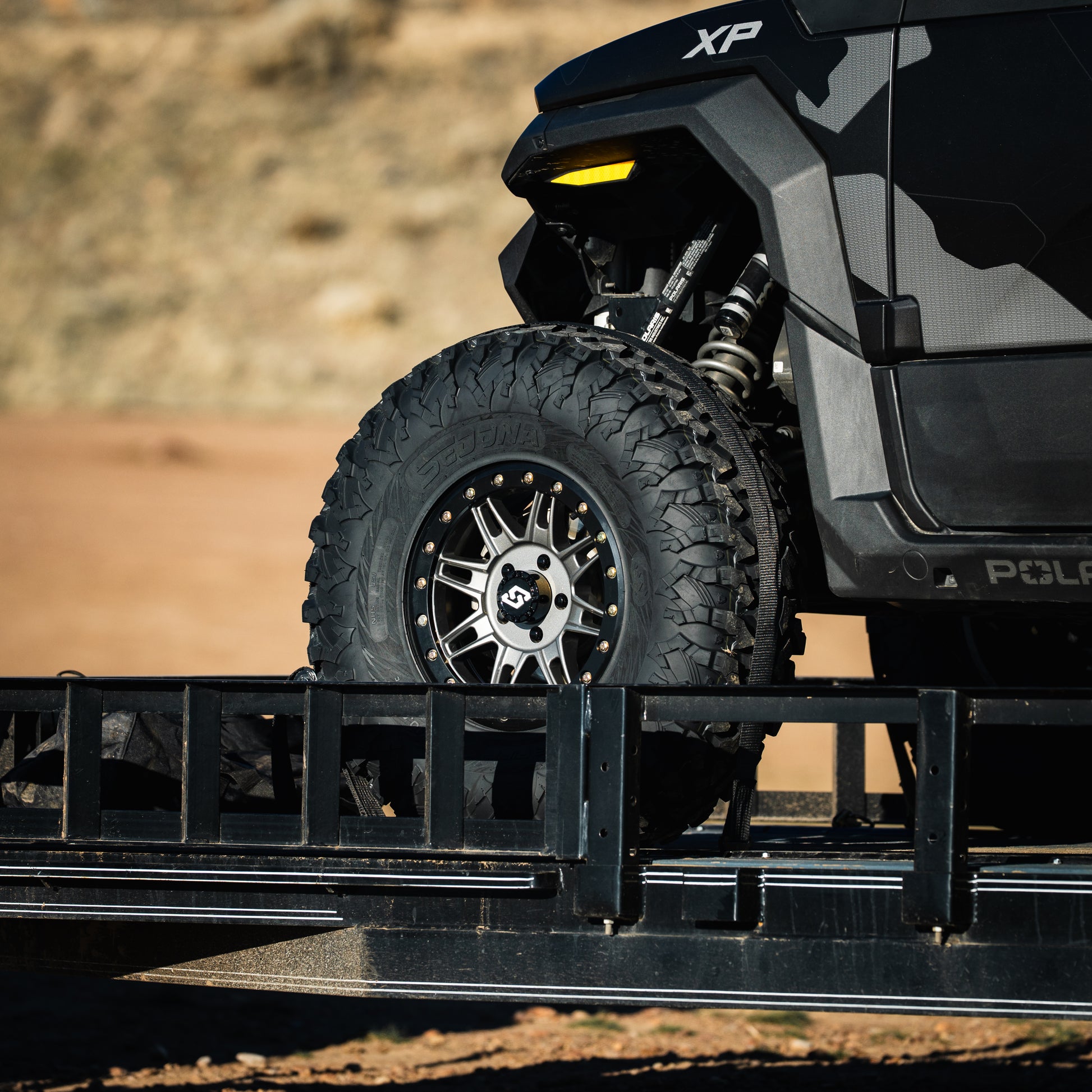 Sedona Clutch Beadlock Wheel 14x7 Gunmetal and Black for ATV/UTV - Part A - S24G - 47037+10 - Kelly Motorsports