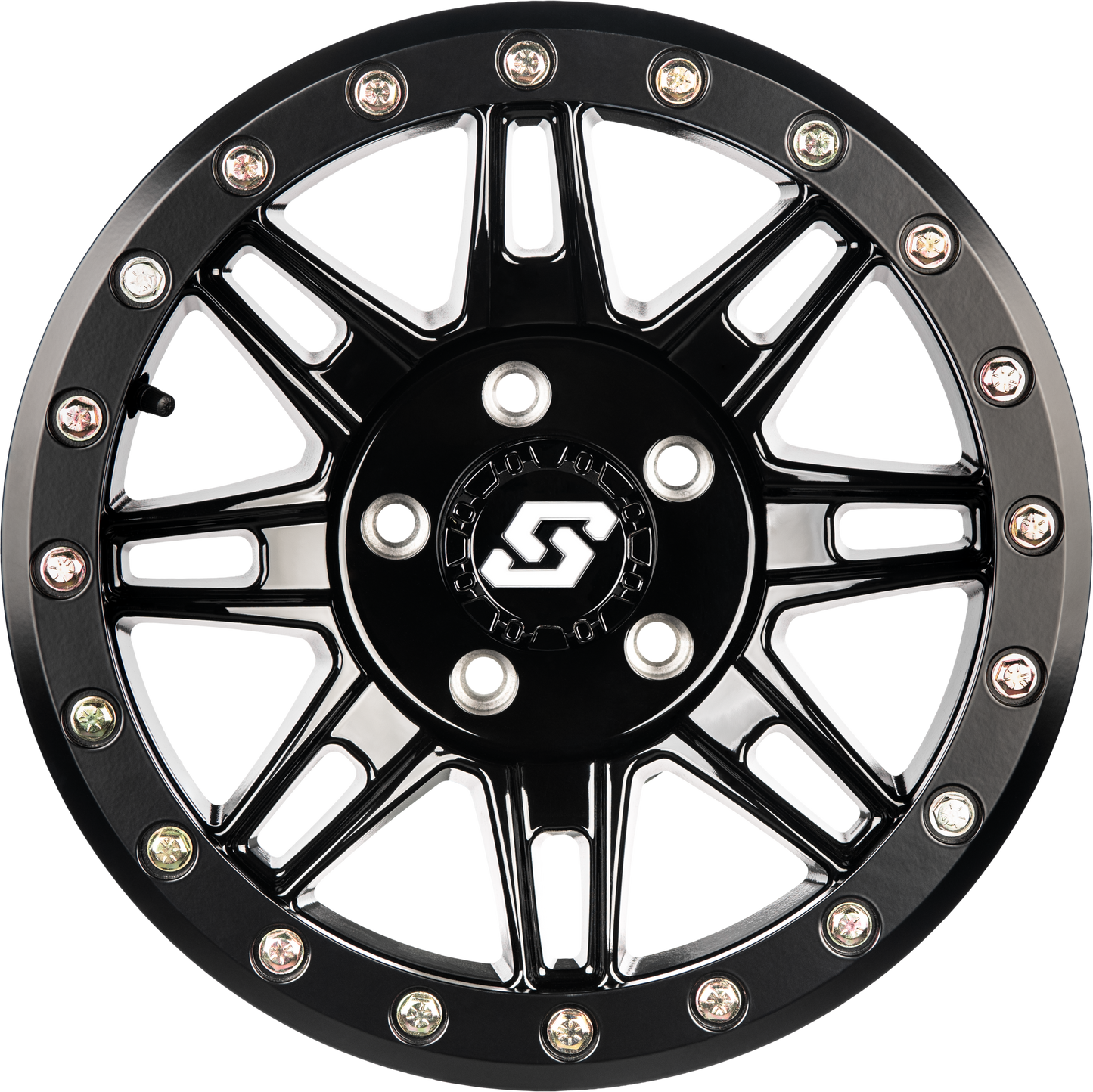Sedona Clutch Beadlock Wheel 15x7 - Black with 5/4.5 Bolt Pattern (Part Number: A - S24B - 57012+25) - Kelly Motorsports
